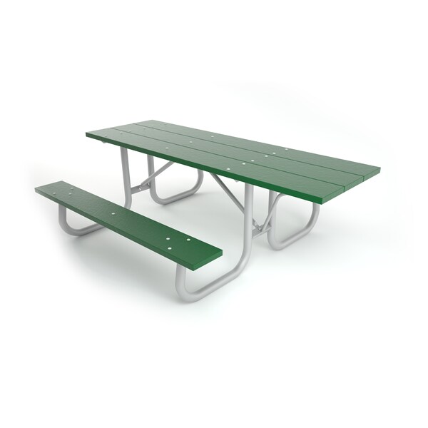 Green 6' ADA Galvanized Frame Table